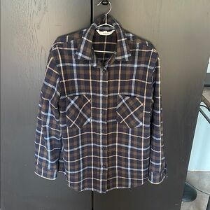 ANIÁN Navy plaid women’s cabin shirt